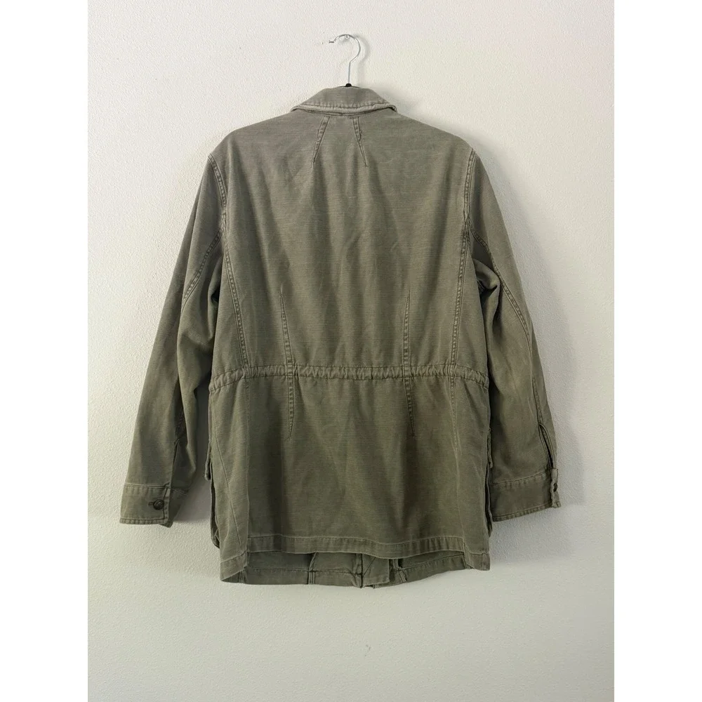 Free People Not Your Brothers Surplus Jacket Olive Green Utility Coat Large
